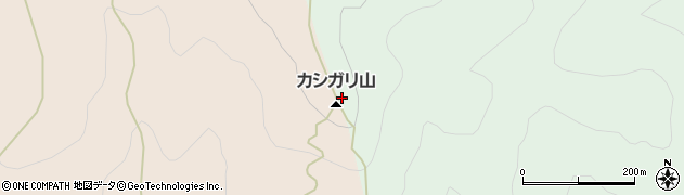 カシガリ山周辺の地図