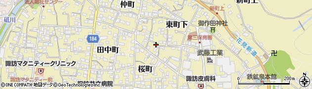 長野県諏訪郡下諏訪町374-2周辺の地図