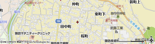 長野県諏訪郡下諏訪町桜町413周辺の地図