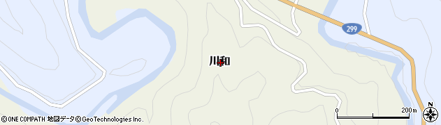 群馬県多野郡上野村川和周辺の地図