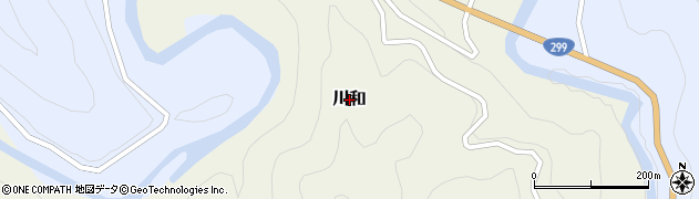 群馬県上野村（多野郡）川和周辺の地図