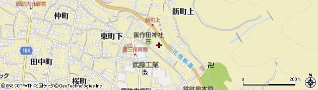 長野県下諏訪町（諏訪郡）新町下周辺の地図
