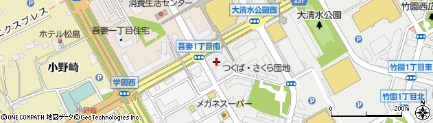 筑波銀行つくば営業部 ＡＴＭ周辺の地図