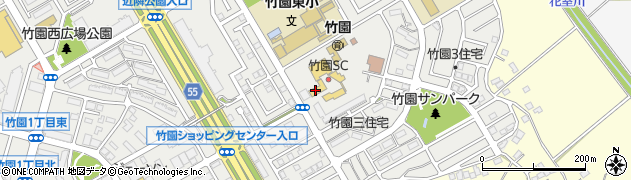 桜竹園郵便局周辺の地図