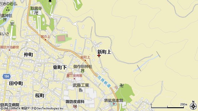 〒393-0011 長野県諏訪郡下諏訪町新町上の地図