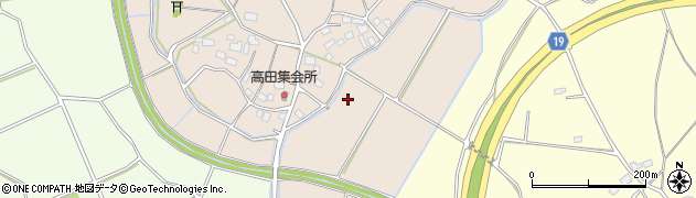 茨城県つくば市高田周辺の地図
