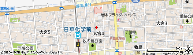 福井県福井市大宮4丁目周辺の地図