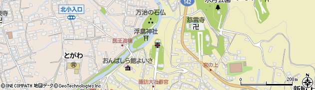 諏訪大社下社春宮周辺の地図