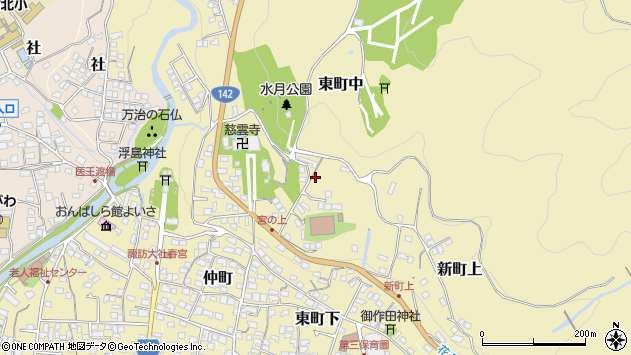 〒393-0005 長野県諏訪郡下諏訪町東町中の地図