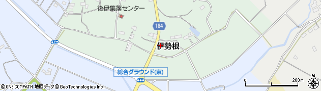 埼玉県小川町（比企郡）伊勢根周辺の地図