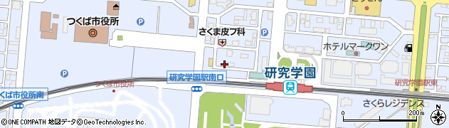 オリックスレンタカー研究学園駅前店周辺の地図