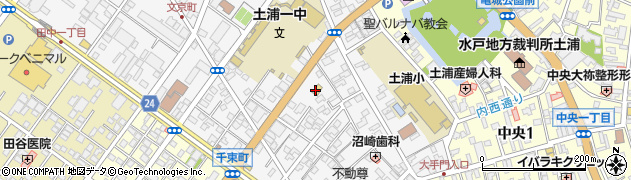 ファミリーマート土浦大手町店周辺の地図