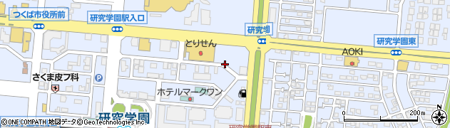 茨城県つくば市研究学園周辺の地図