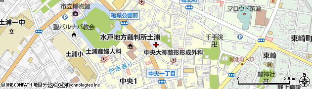 筑波銀行土浦駅前支店周辺の地図