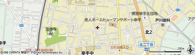 埼玉県幸手市北周辺の地図