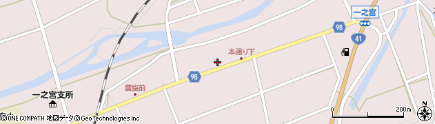 岐阜県高山市一之宮町（本通下）周辺の地図