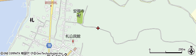 茨城県鉾田市札周辺の地図