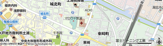 土浦郵便局周辺の地図