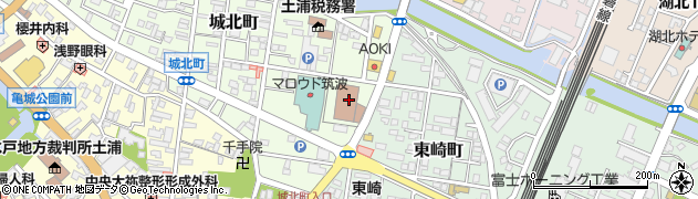 土浦郵便局集荷周辺の地図