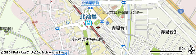 北鴻巣駅前郵便局周辺の地図