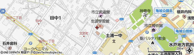 土浦市生涯学習館周辺の地図