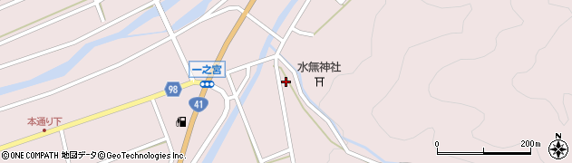 岐阜県高山市一之宮町宮元周辺の地図