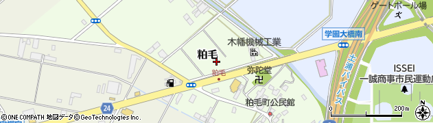 茨城県土浦市粕毛周辺の地図