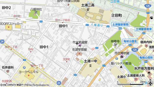 〒300-0045 茨城県土浦市文京町の地図