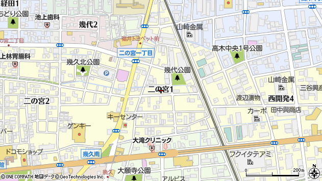 〒910-0015 福井県福井市二の宮の地図