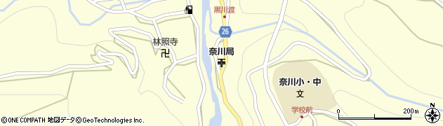 奈川郵便局周辺の地図