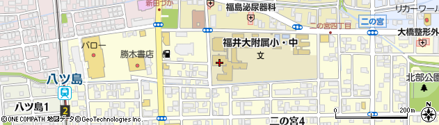 国立福井大学教育地域科学部附属小学校周辺の地図