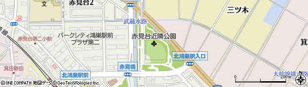 赤見台近隣公園周辺の地図