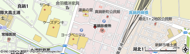 茨城県土浦市真鍋新町周辺の地図