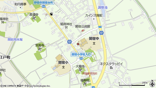 〒270-0202 千葉県野田市関宿台町の地図