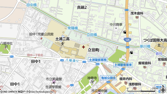 〒300-0041 茨城県土浦市立田町の地図
