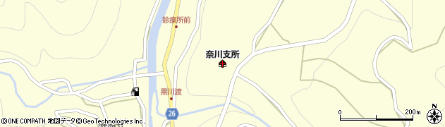 松本市奈川支所周辺の地図
