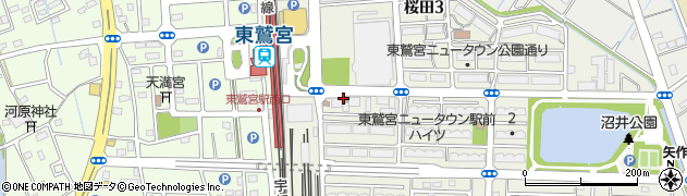 東鷲宮駅前郵便局周辺の地図