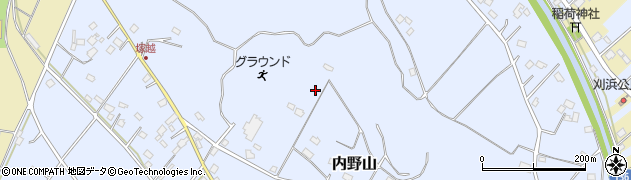 茨城県坂東市内野山周辺の地図