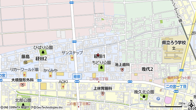 〒910-0011 福井県福井市経田の地図
