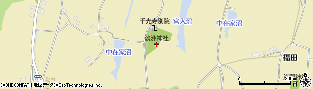 淡洲神社周辺の地図