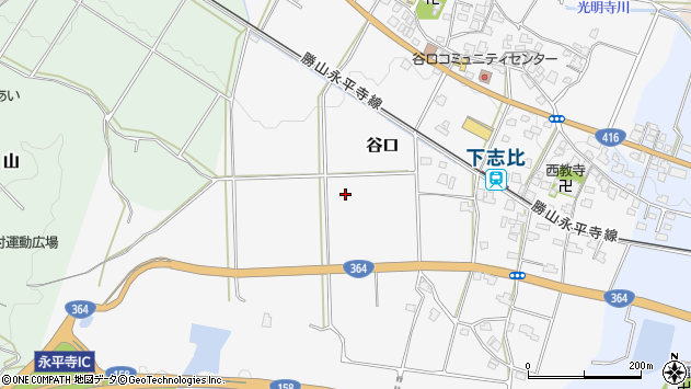 〒910-1214 福井県吉田郡永平寺町谷口の地図