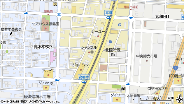 〒910-0837 福井県福井市高柳の地図