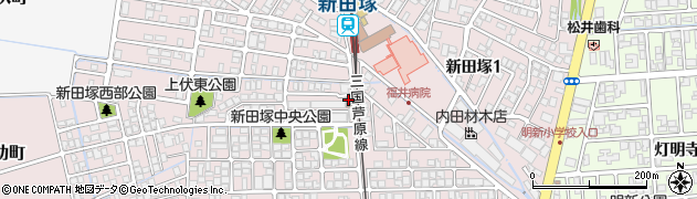 新田塚会館周辺の地図