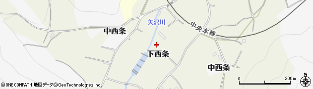 矢沢川周辺の地図