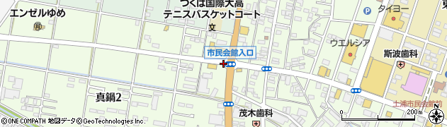 茨城県土浦市真鍋周辺の地図