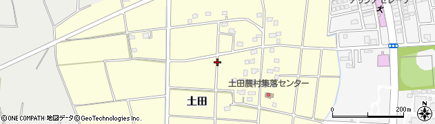 茨城県つくば市土田周辺の地図