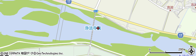 浄法寺橋周辺の地図