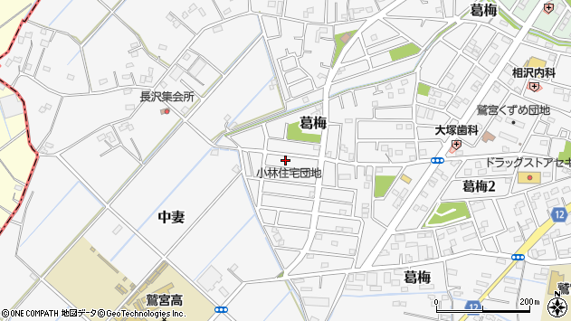 〒340-0214 埼玉県久喜市葛梅の地図