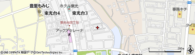 茨城県つくば市東光台3丁目周辺の地図