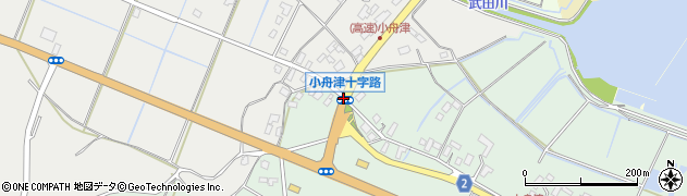 小舟津十字路周辺の地図